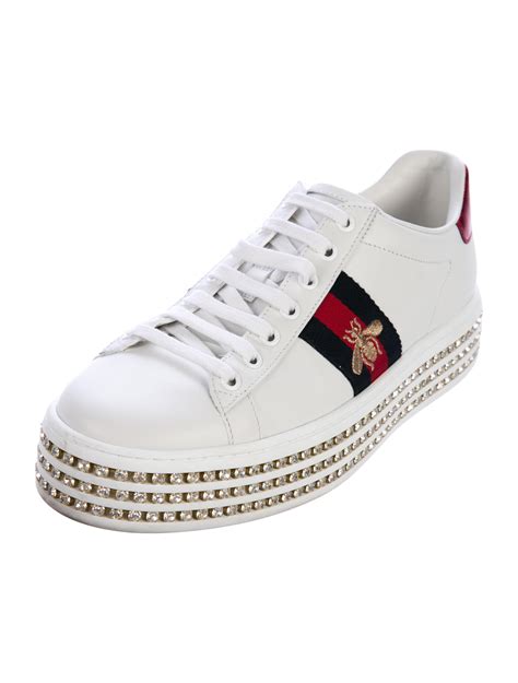 gucci ace sneaker with crystals replica|gucci screener sneakers with crystals.